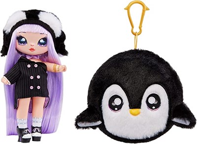 Мягкая кукла Na! Na! Na! На На На сюрприз 2в1  Зимняя серия - Исла Ваддлес (пингвин) Cozy Series - Lavender Penguin- 119401 - фото 21016