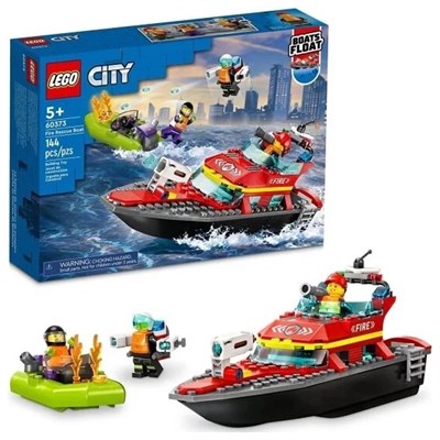Конструктор LEGO City 60373 Пожарно-спасательная лодка - фото 21531