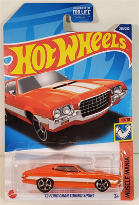 Машинка Hot Wheels (Хот Вилс) 250/250 72 FORD CRAN TORINO SPORT, HCW29-R521 - фото 22010