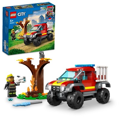 Конструктор LEGO City 60393 4x4 Fire truck rescue, 97 дет. - фото 22059