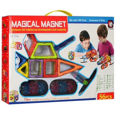 Магнитный конструктор "Магический магнит", 56 деталей, для детей 7056A - фото 23111