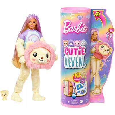 Кукла Barbie Cutie Reveal Милашка-проявляшка Лев, HKR06 - фото 23970