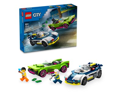 Конструктор LEGO® City 60415 Погоня на полицейской машине за маслкаром - фото 24551