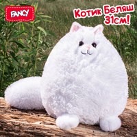 Мягкая игрушка подушка FANCY кот Беляш (KAT01), 28 см, белый